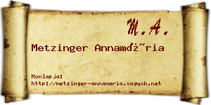 Metzinger Annamária névjegykártya